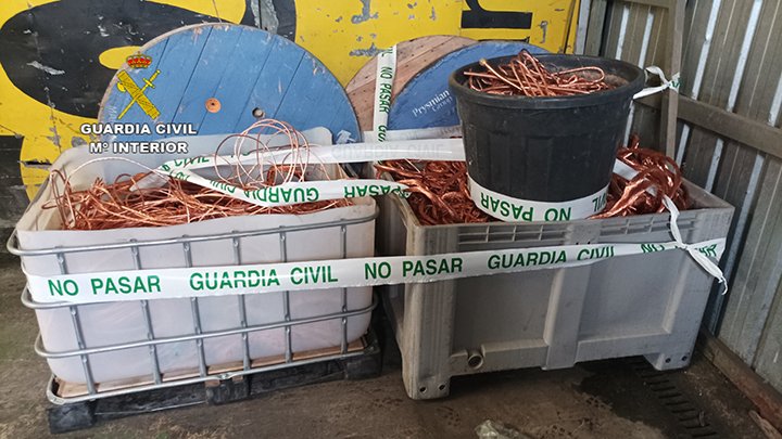 Desmantelaron organización criminal por sustraer más de 15 toneladas de alambre de cobre
